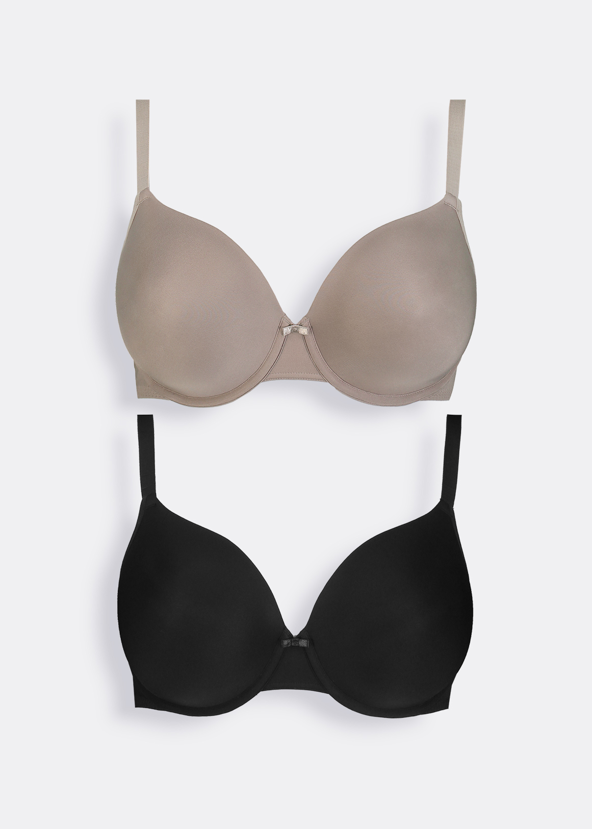 Padded Underwire T-shirt Bras 2 Pack C - F