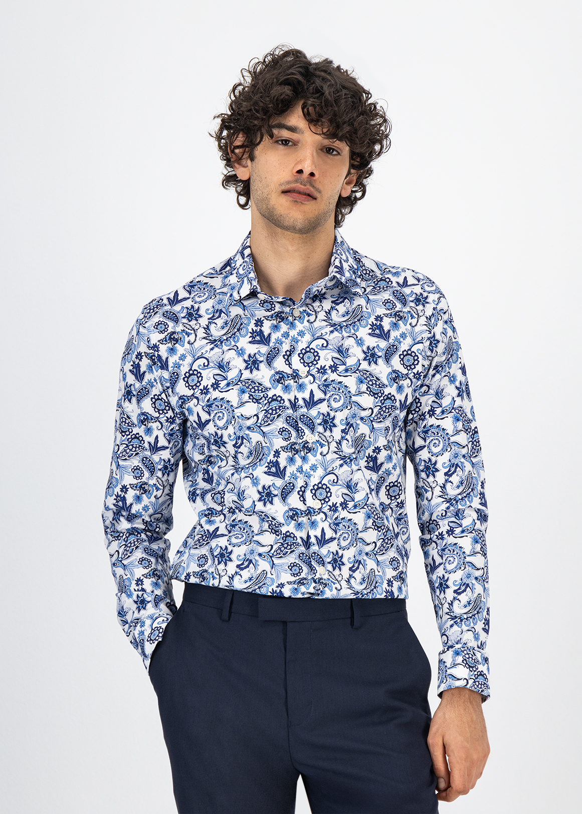 Paisley Slim Fit Cotton Stretch Shirt | Woolworths.co.za