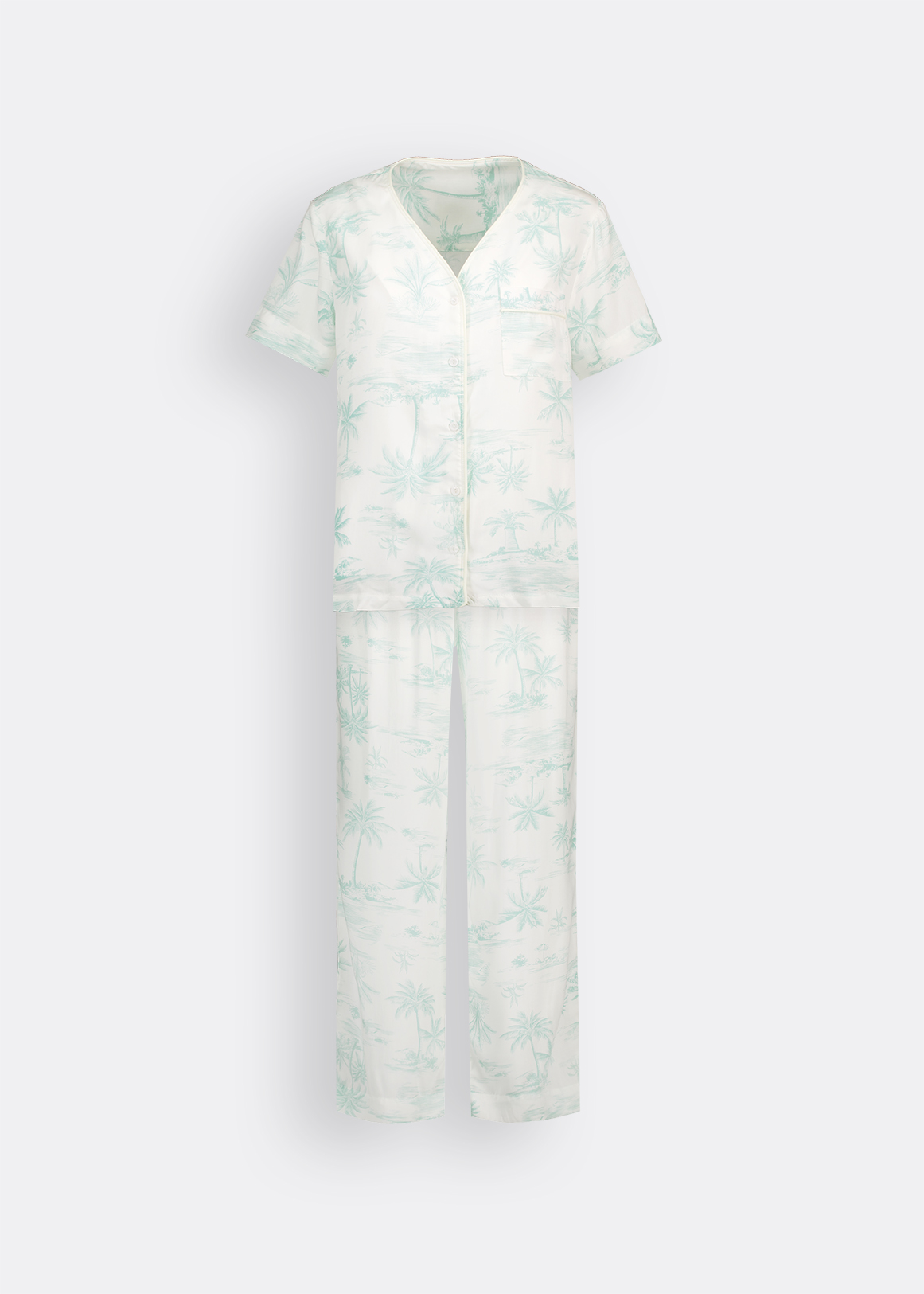 Palm Print Viscose Pyjamas