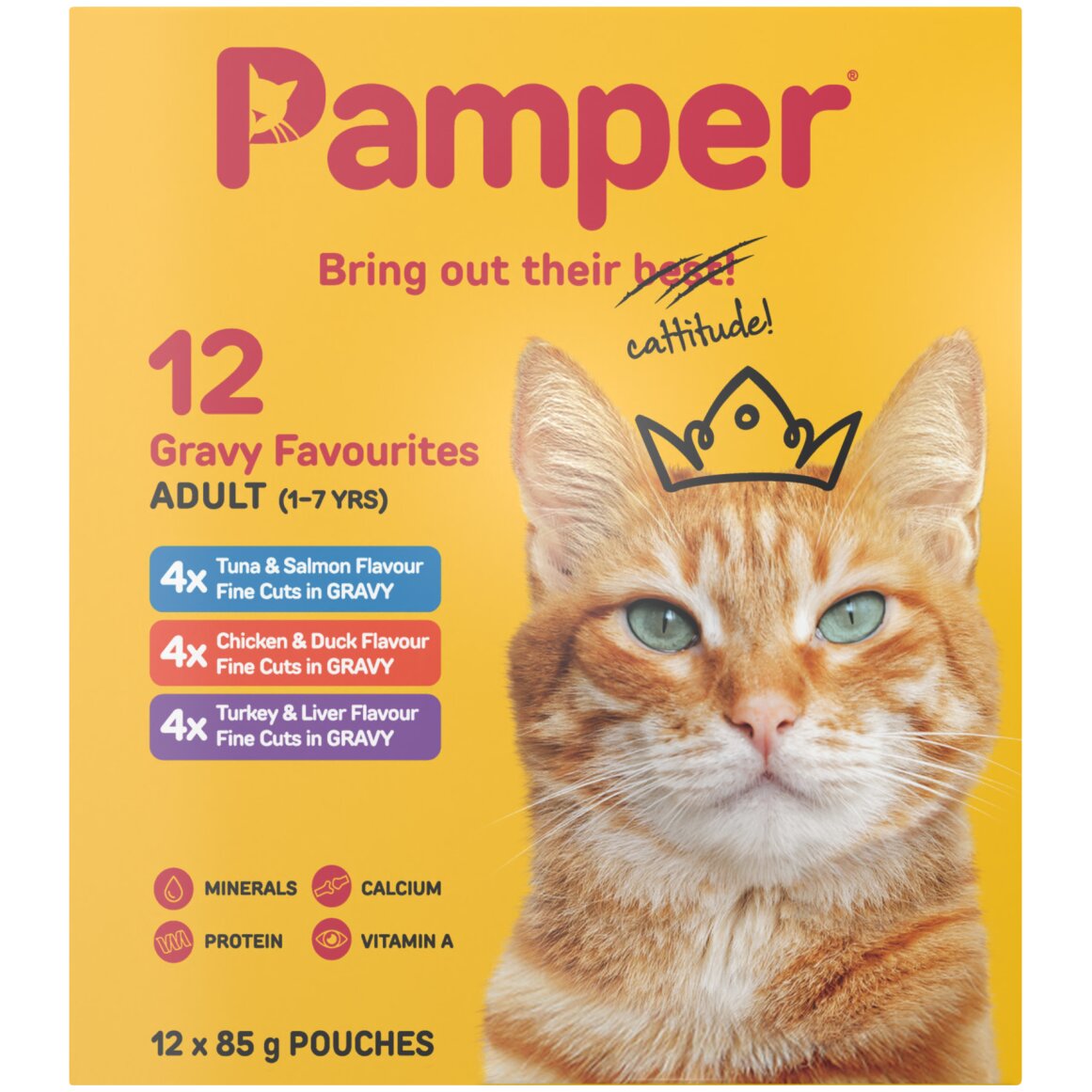 Pamper Gravy Favourites Cat Food 12 x 85 g