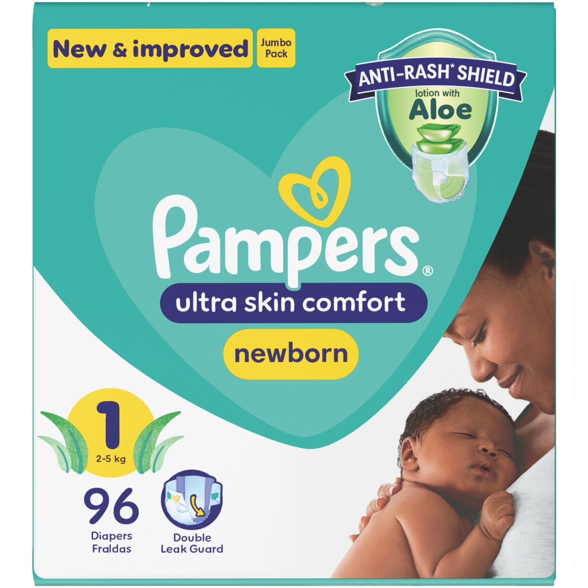 Pampers Baby Dry Newborn Size (2- kg) Nappies 96 pk