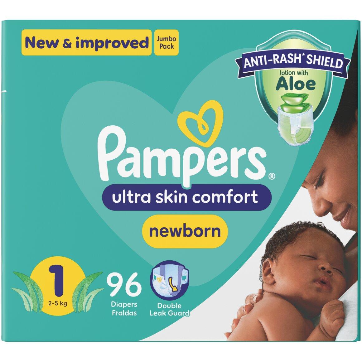 Pampers Baby Dry Newborn Size (2- kg) Nappies 96 pk