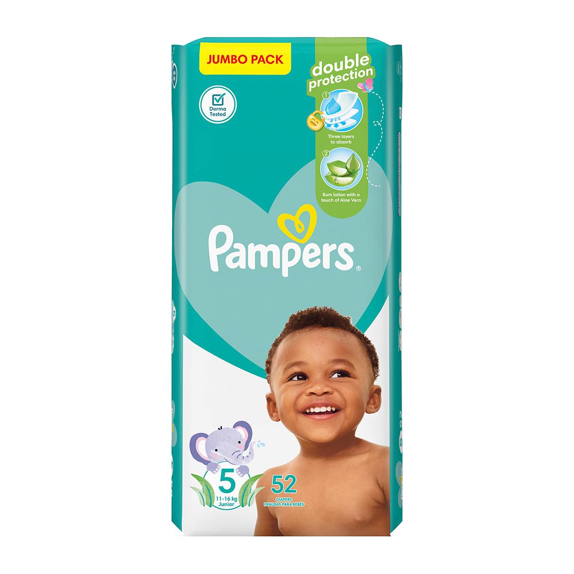 Pampers Baby Dry Size 5 (11 - 12 kg) Nappies 52 pk