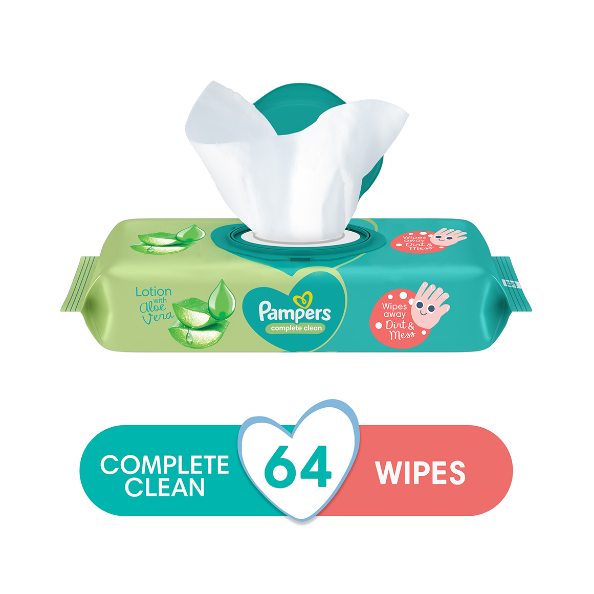 Pampers Complete Clean Baby Wipes 64 pk