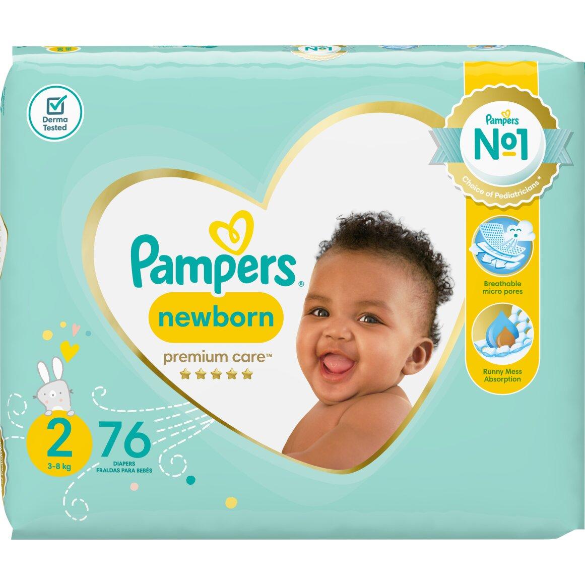 Pampers Premium Care (3 kg) Nappies 76 pk