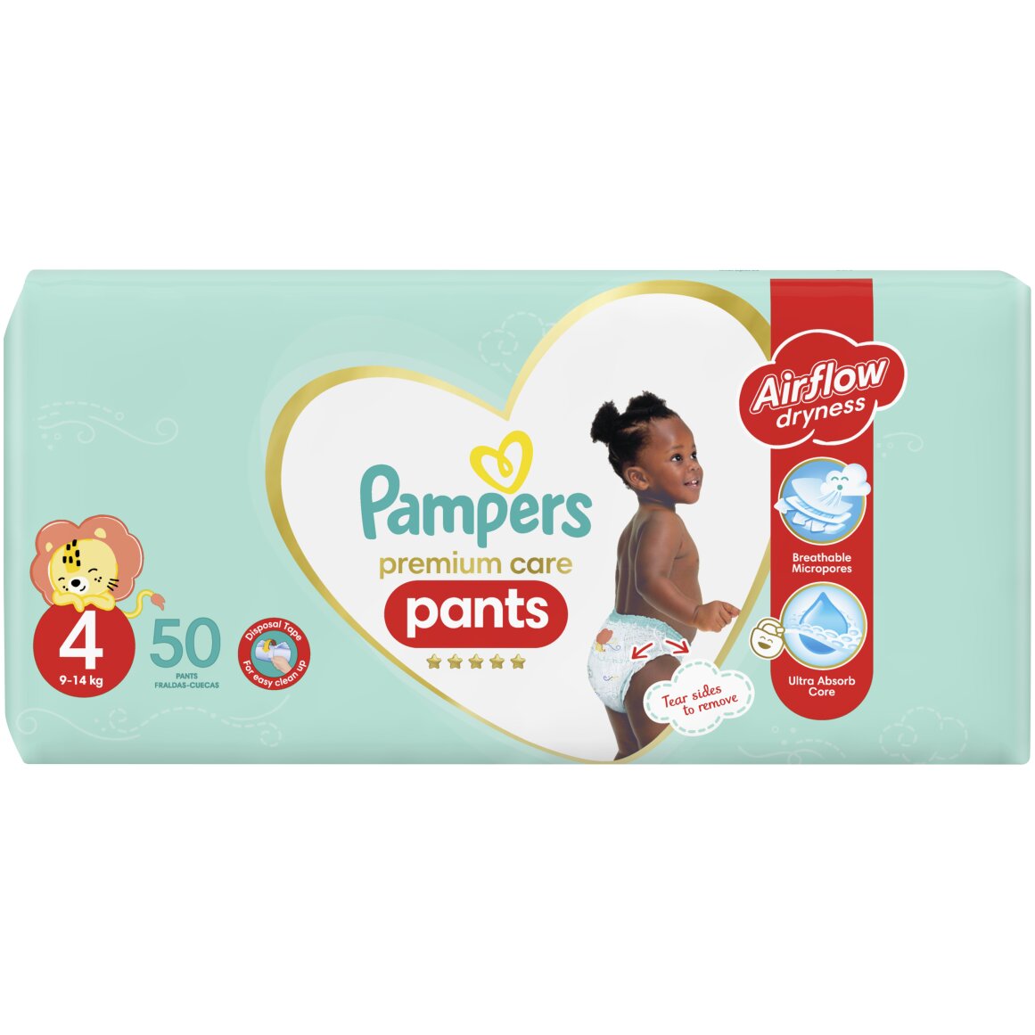 Pampers Premium Care Pants No.4 (9 - 14 kg) 50 pk