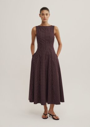 woolworths cocktail dresses Sleeveless Pleated A-line Midi Dress