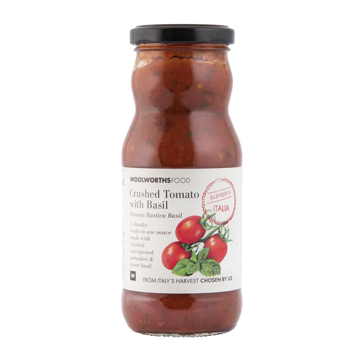 Passata Rustica Basil or Crushed Tomato with Basil 340 ml