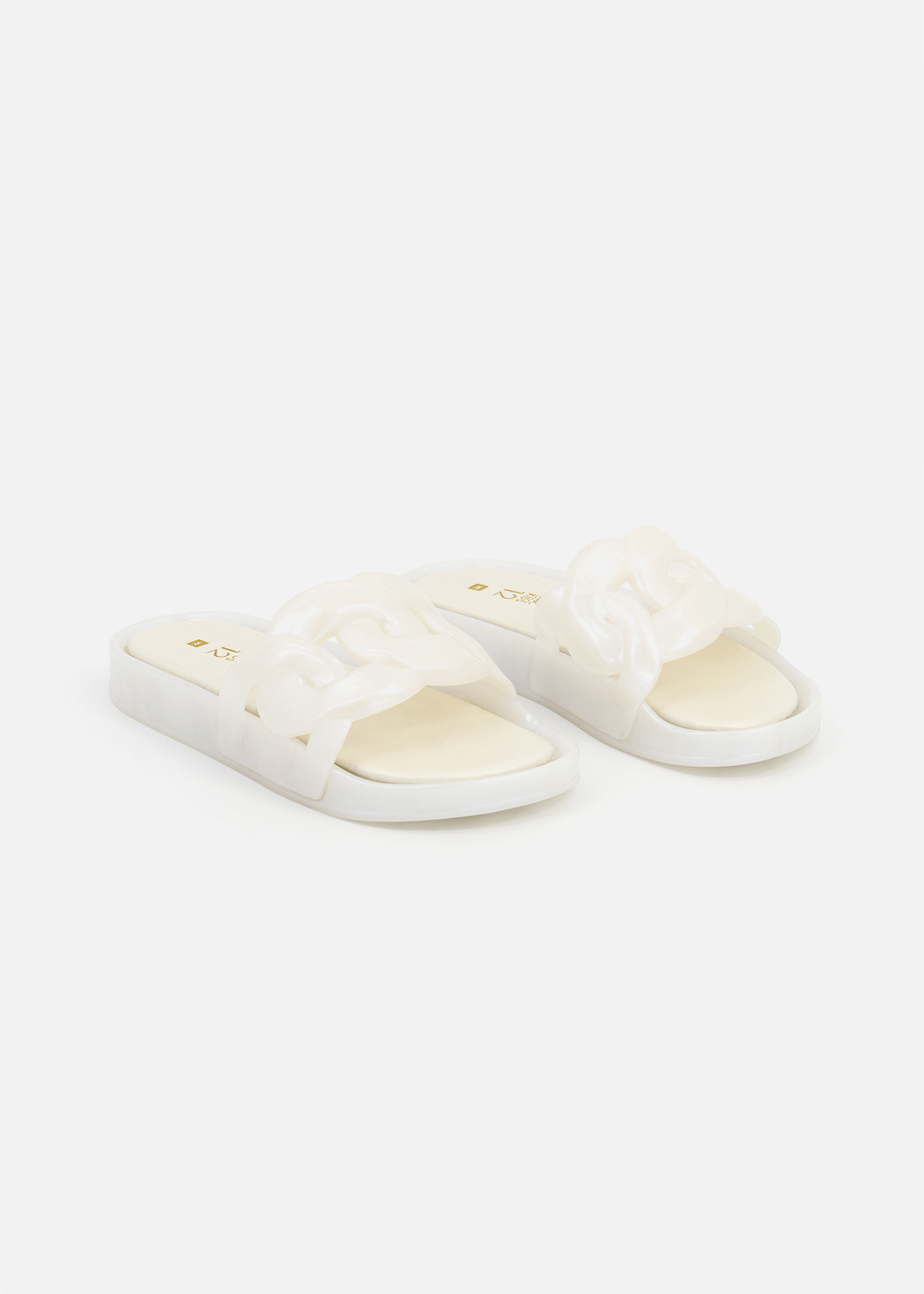 Pearlised Cut-Out Pool Slides (Size 12-6) Older Girl