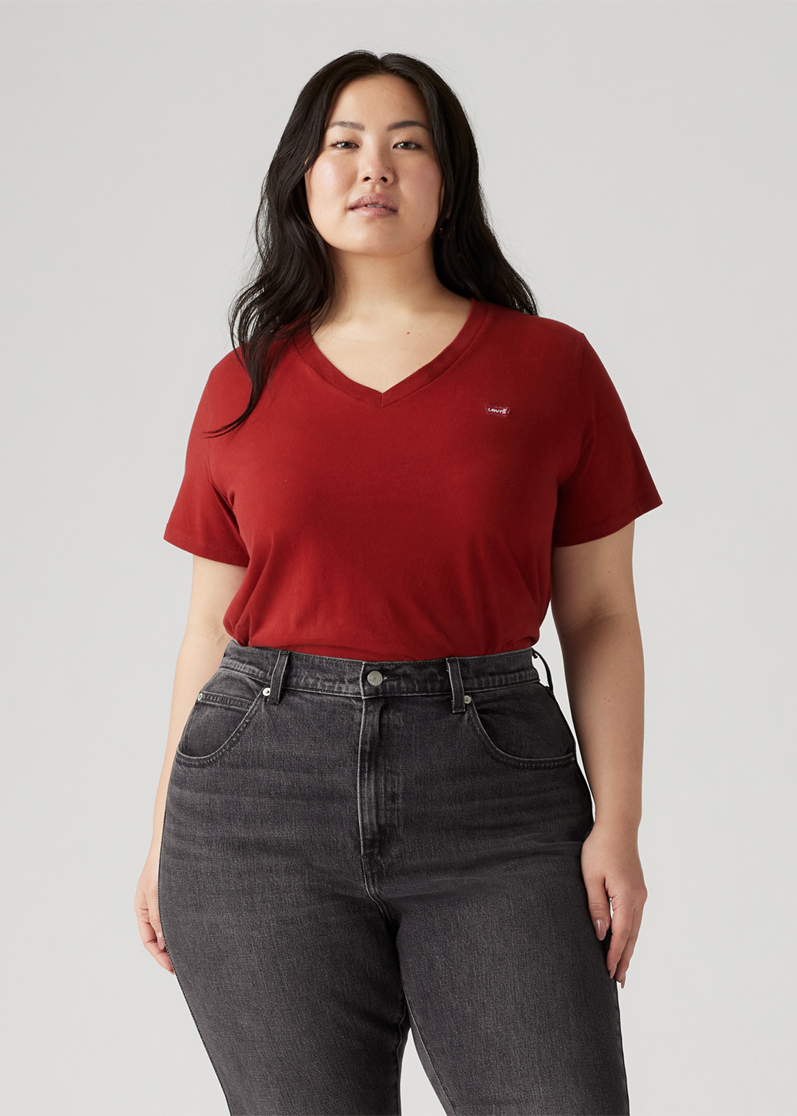 Perfect V-Neck T-shirt (Plus Size) | Woolworths.co.za
