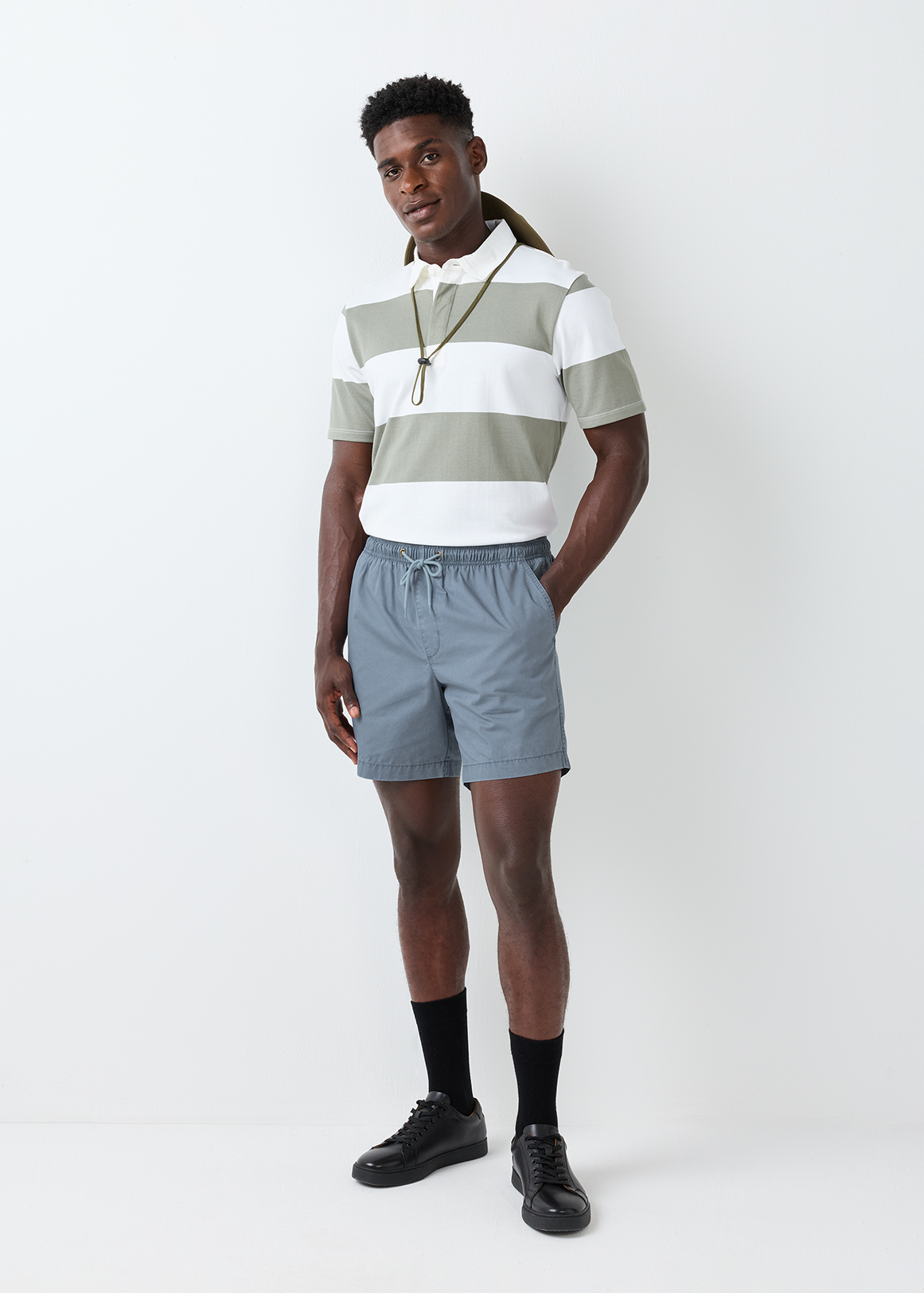 Pigment Wash Cotton Deck Shorts