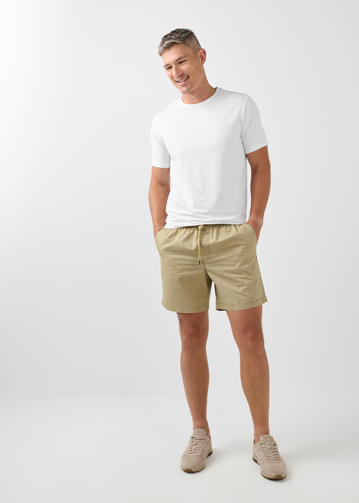 Pigment Wash Cotton Deck Shorts