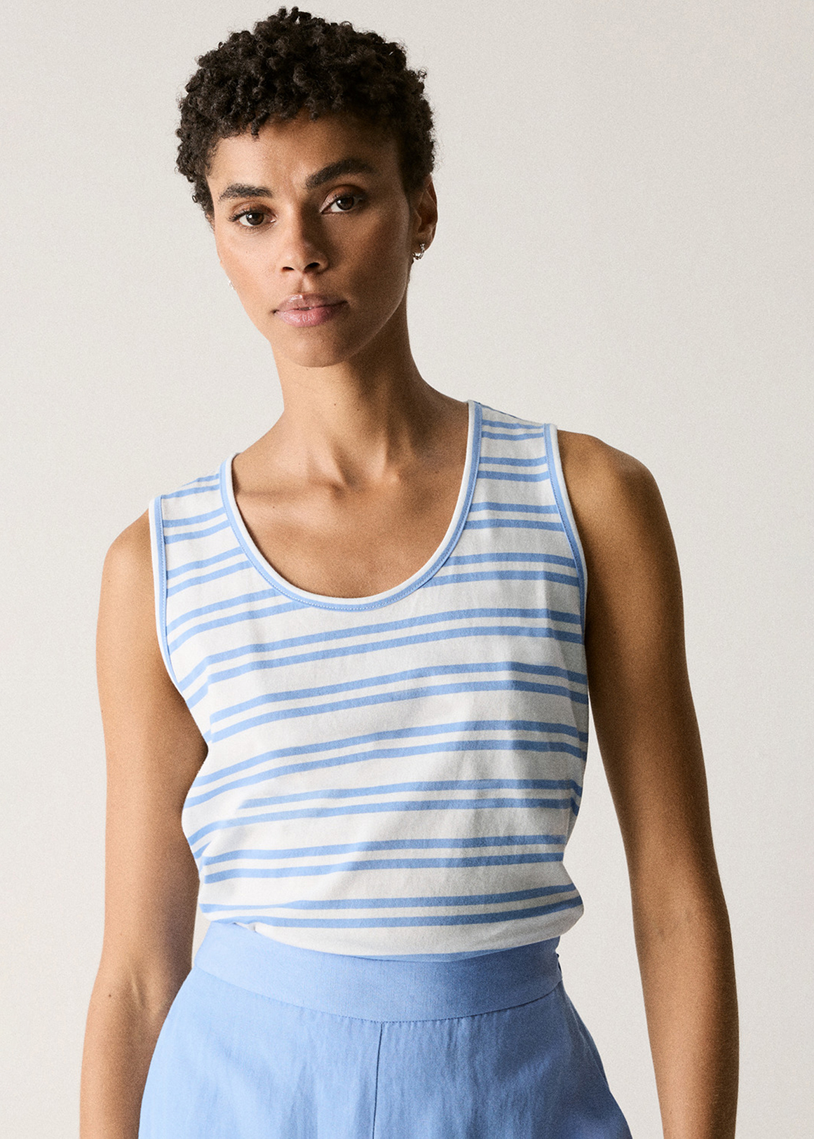 Pima Cotton Stripe Tank Woolworths.co.za