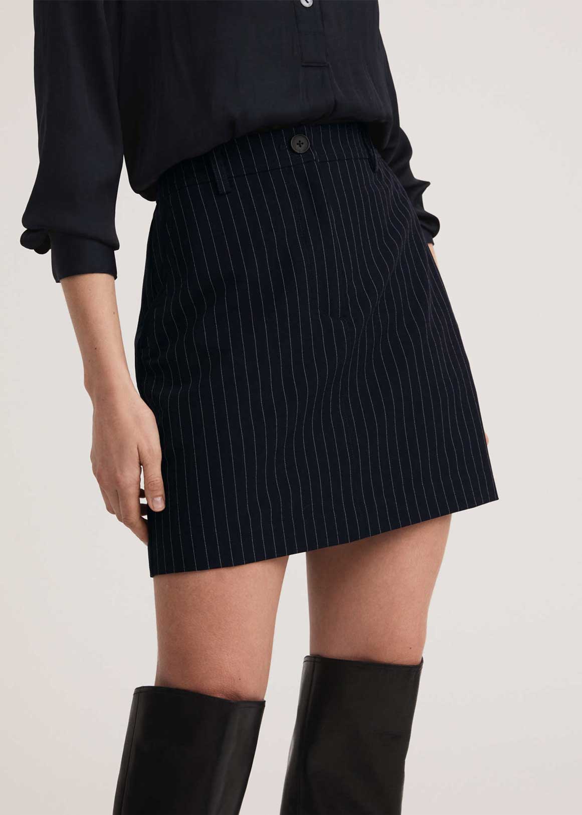 Pinstripe Mini Skirt | Woolworths.co.za
