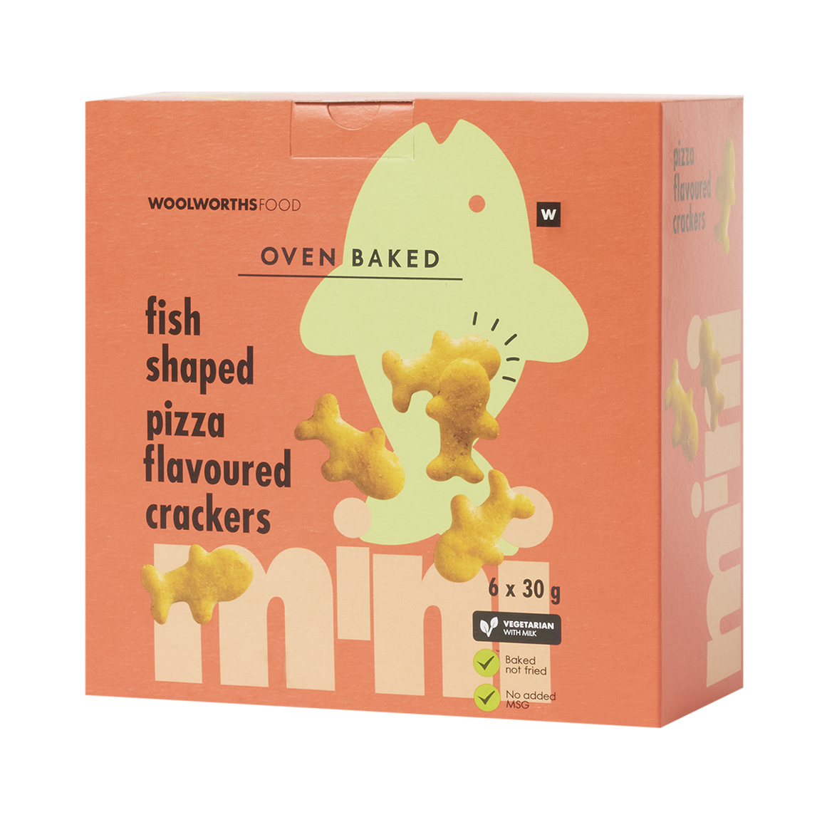 Pizza Flavoured Fish Shaped Crackers 6 x 30 g