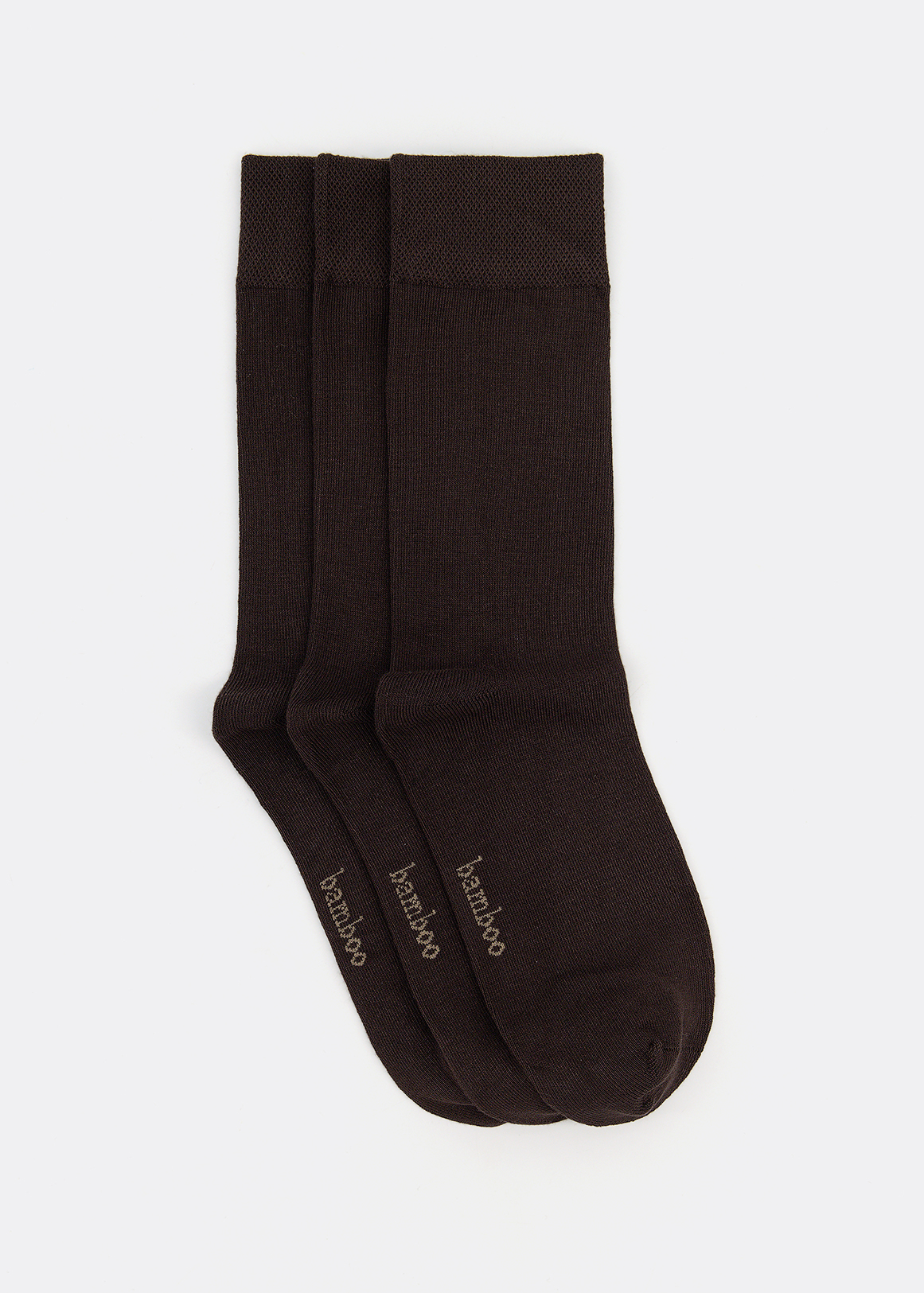 Plain Bamboo Rich Socks 3 Pack