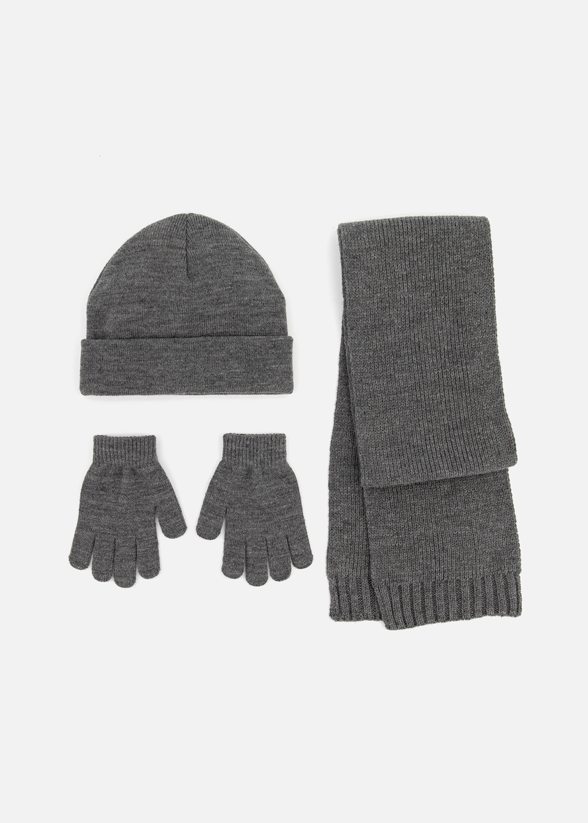 Plain Beanie Set 3 Piece