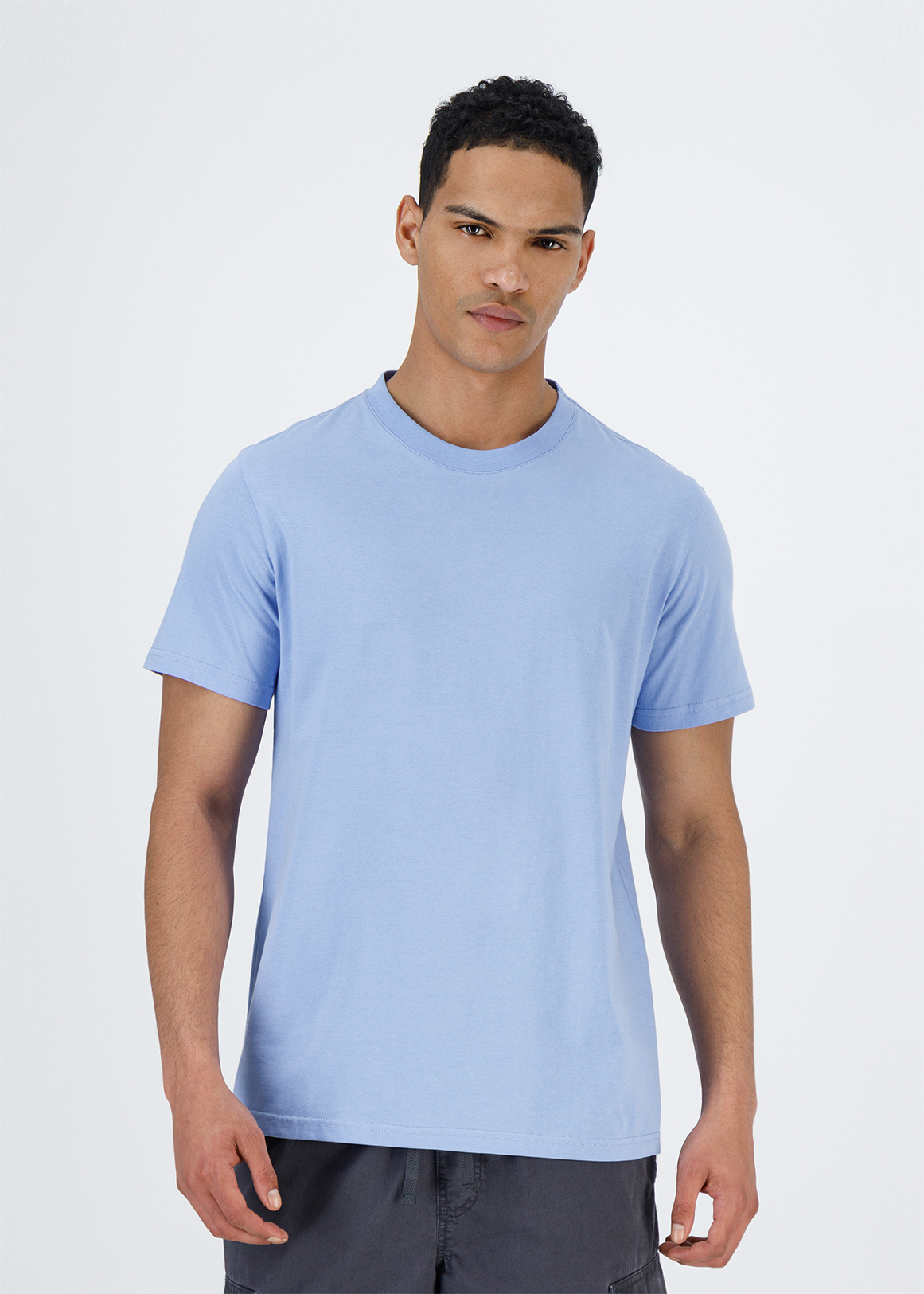 Plain Cotton Regular Fit Crew Neck T Shirt Za 8598