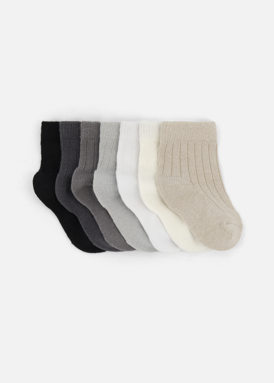 Plain Cotton Rich Socks 7 Pack