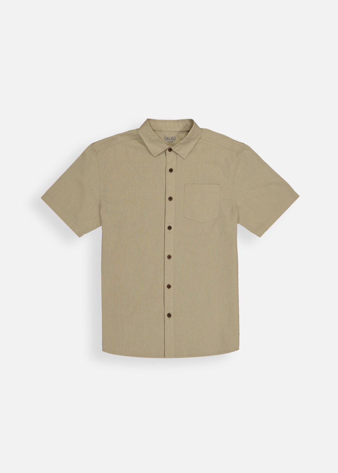 Plain Linen Blend Shirt