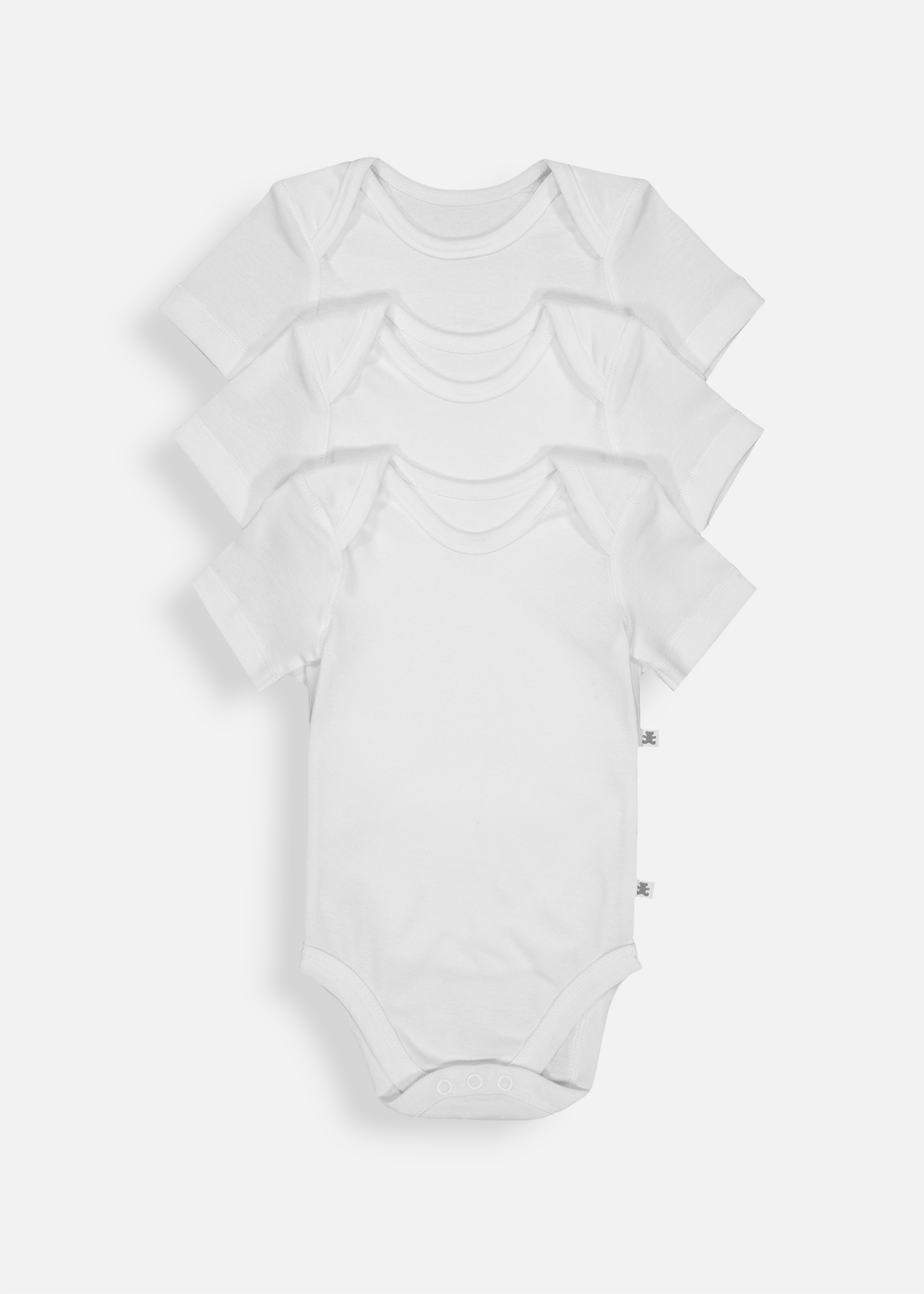 Plain Organic Cotton Bodyvests 3 Pack