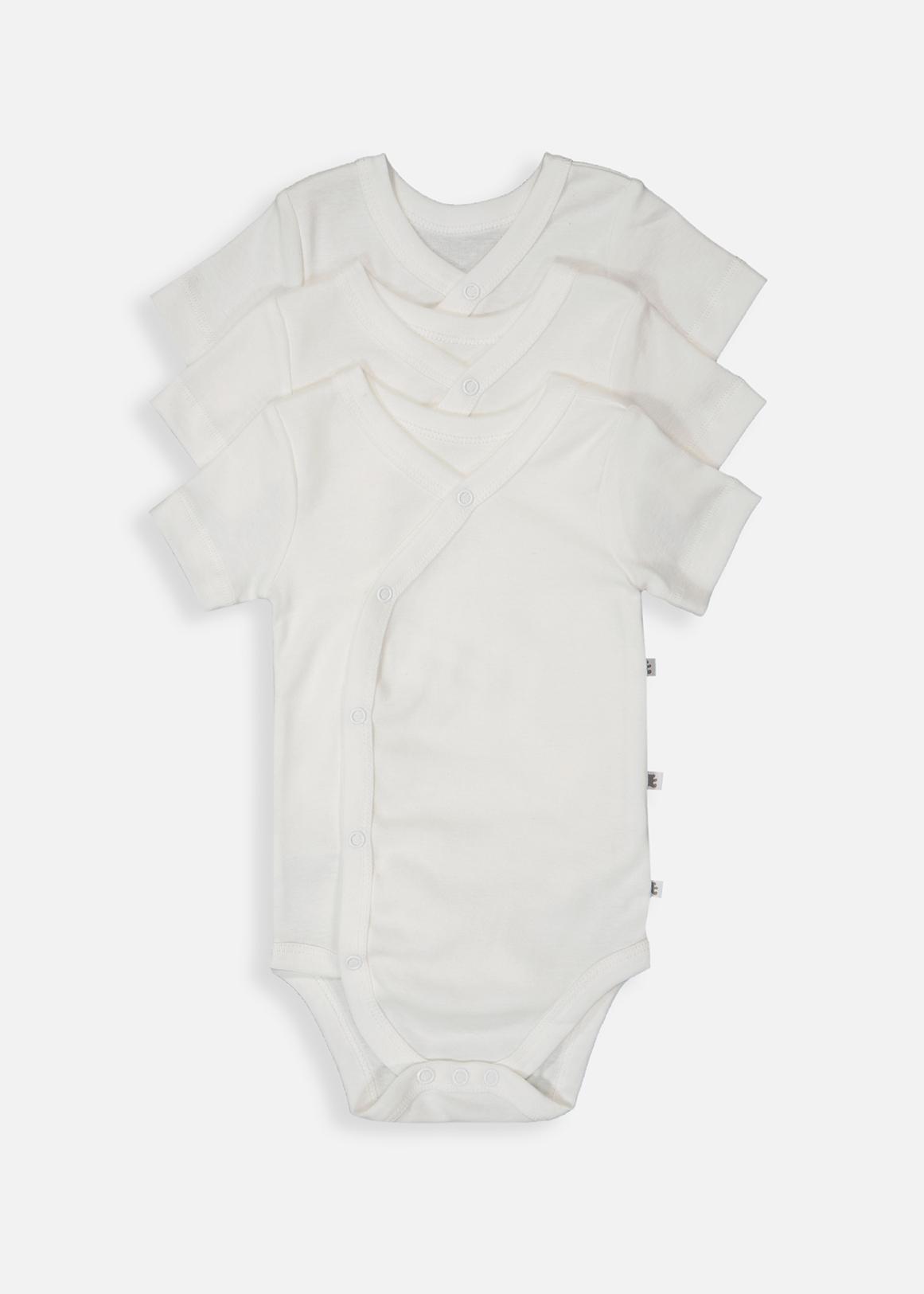 Plain Organic Cotton Wrap Bodyvests Pack - Main Image