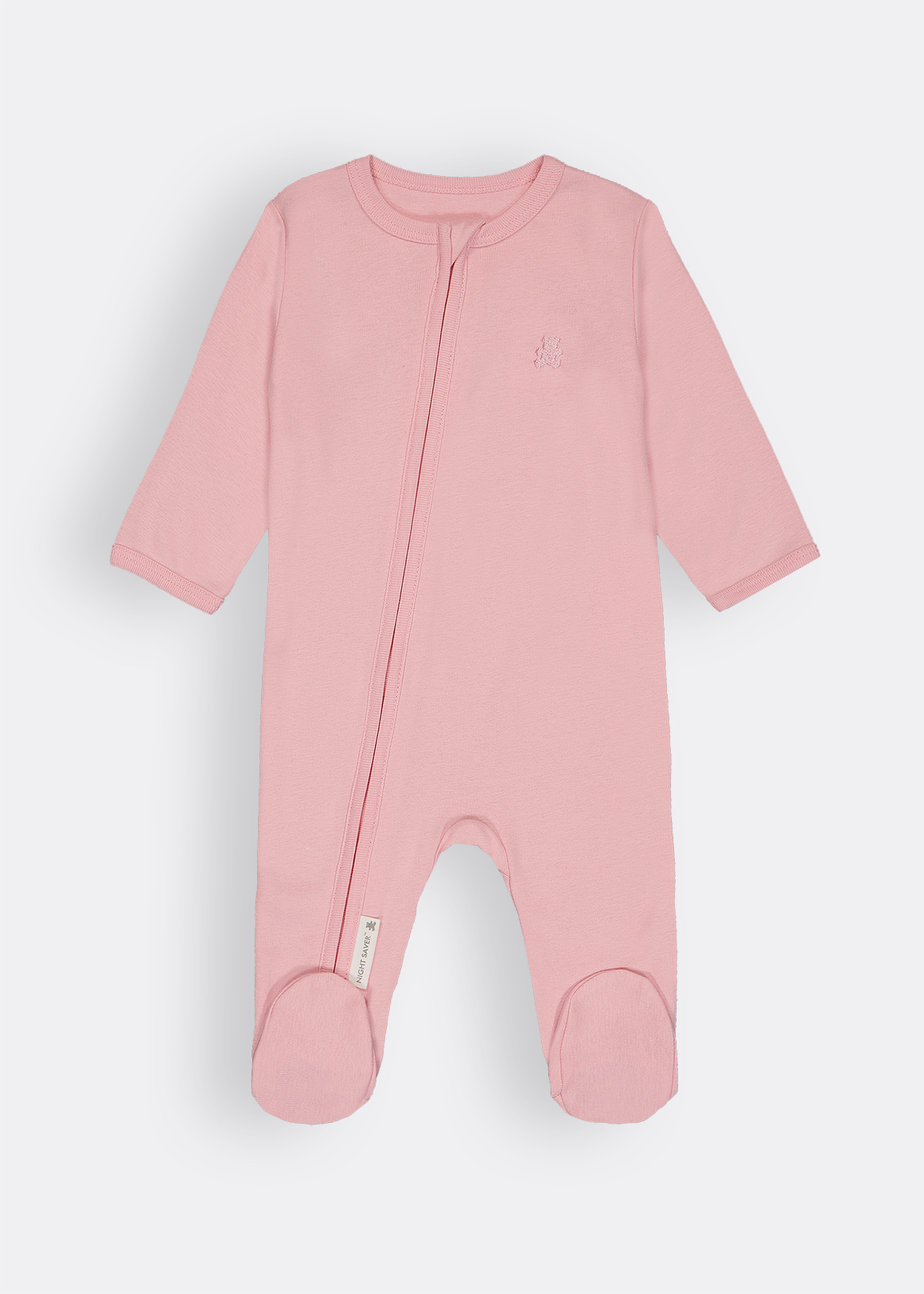 Plain Organic Cotton Zip Sleepsuit