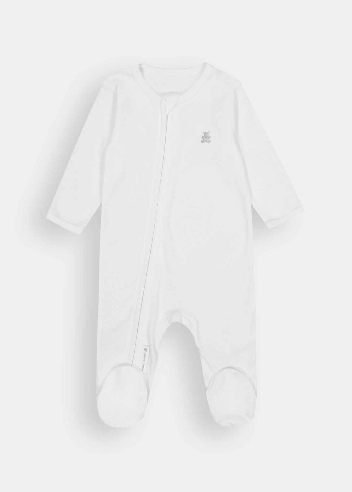 Plain Organic Cotton Zip Sleepsuit