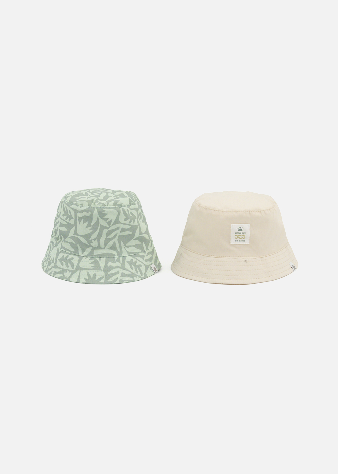 Plain & Printed Bucket Hats 2 Pack