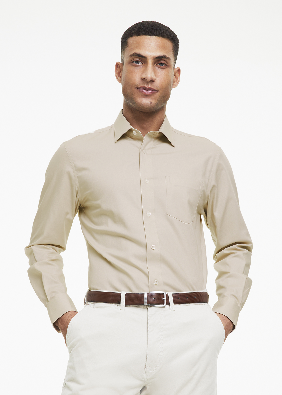 Plain Slim Fit Cotton Shirt | Woolworths.co.za