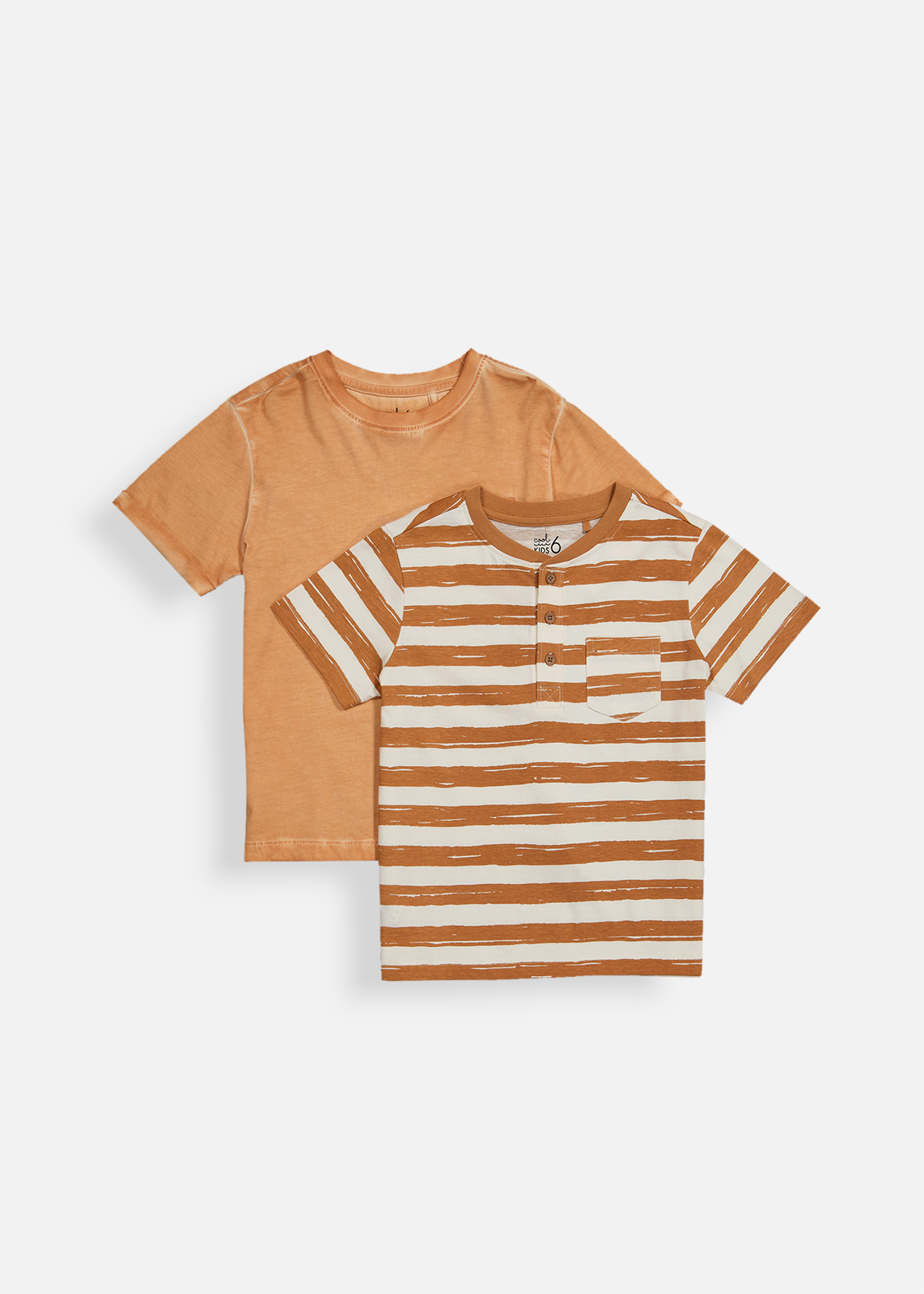 Plain & Stripe Cotton T-shirts 2 Pack | Woolworths.co.za