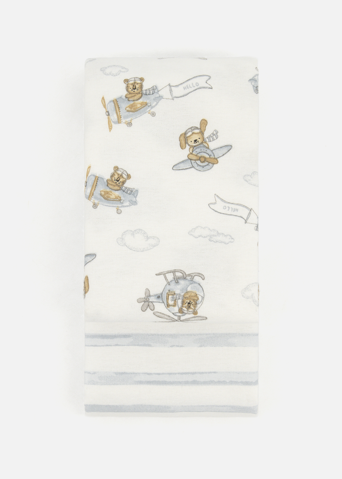 Plane Flannel Receiving Blankets 2 Pack