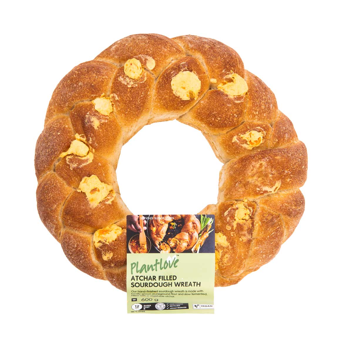 PlantLove™ Atchar Filled Sourdough Wreath Bread 600 g | Woolworths.co.za