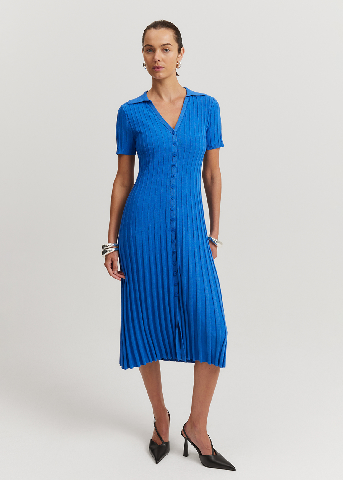 Pleat Knit Midi Dress | Woolworths.co.za