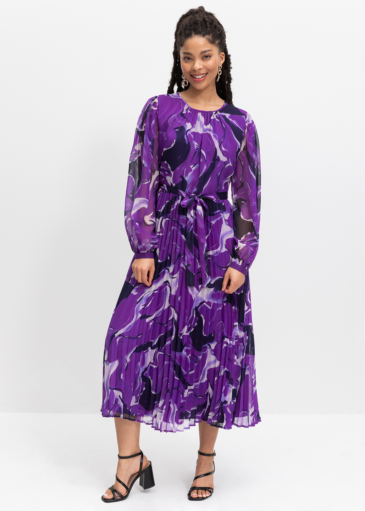 Pleated Chiffon Maxi Dress | Woolworths.co.za