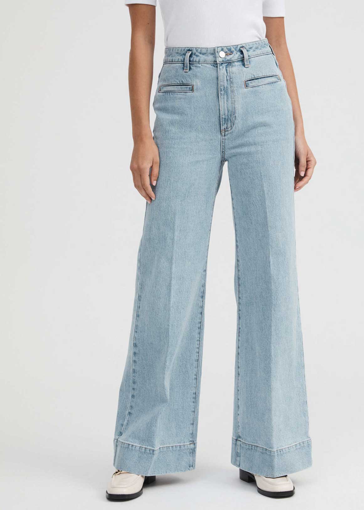 Pocket Detail Wide Leg Jean | Woolworths.co.za