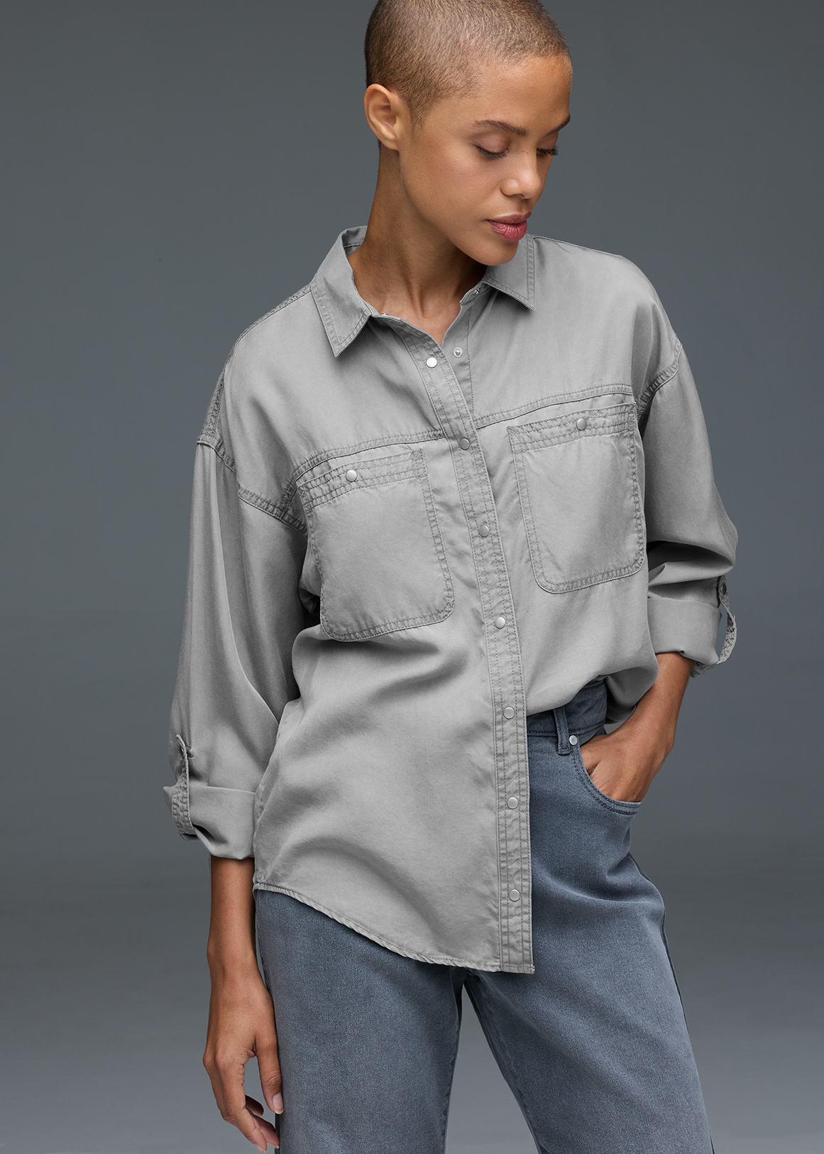 Pocket Tencel Shirt