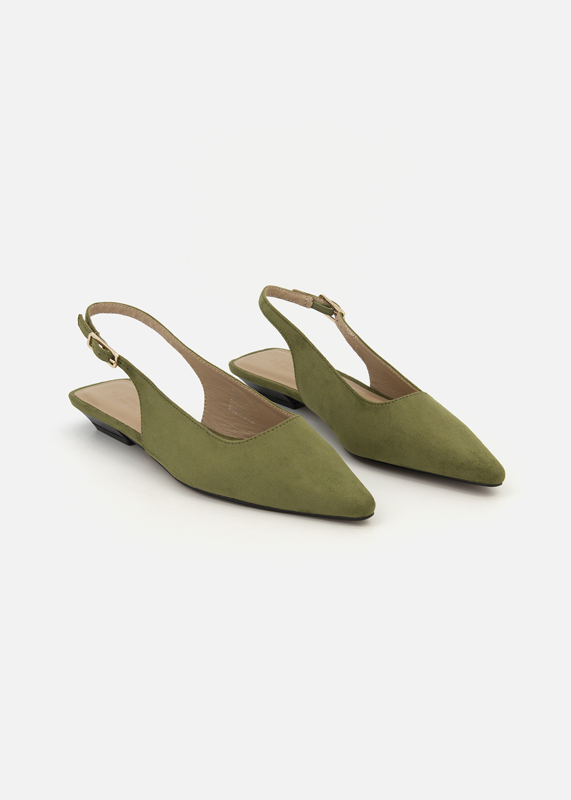 Pointy Slingback Faux Suede Pumps