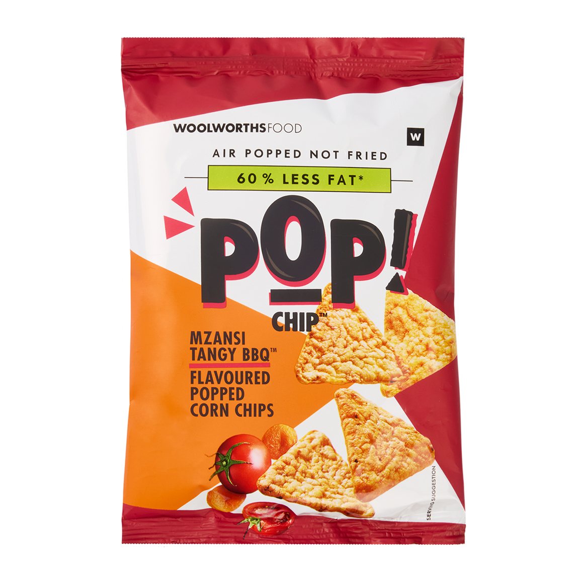 Pop! Chip Mzanzi Tangy BBQ Flavoured Popped Corn Chip 28 g