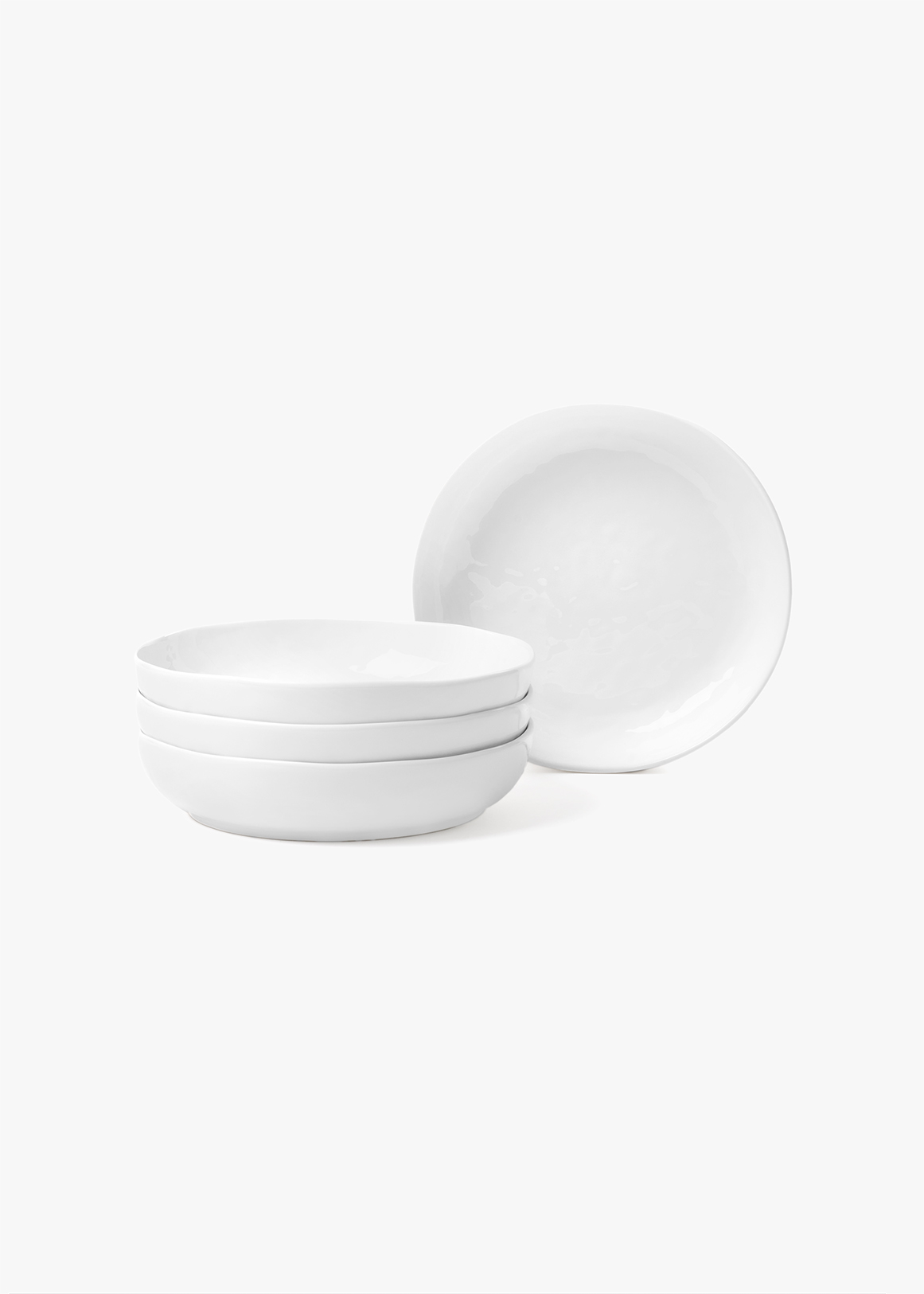 Porcelain Shallow Bowls 4 Pack