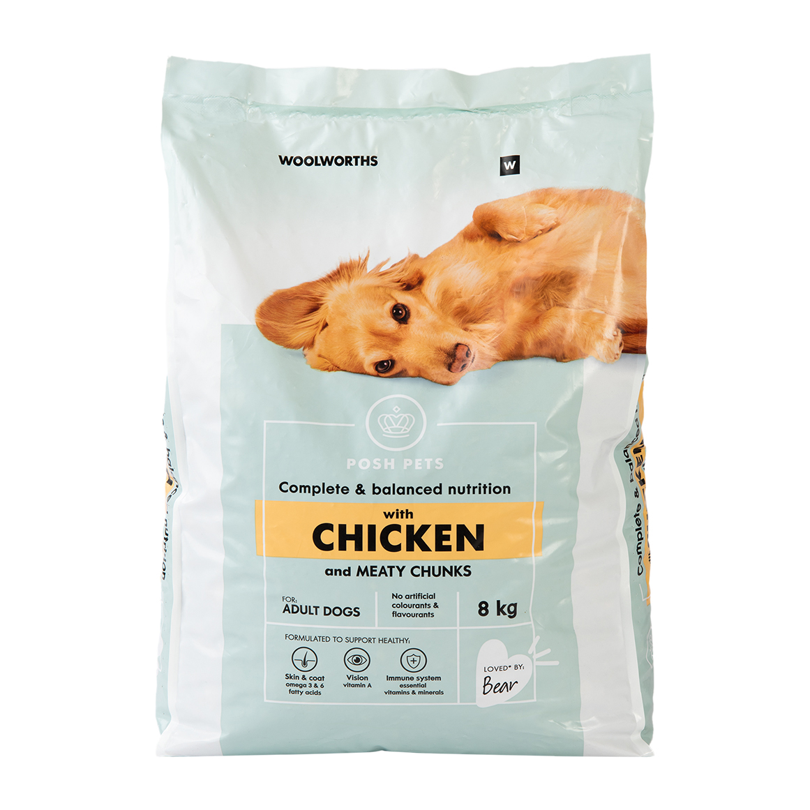 Posh Pets Chicken Flavoured Meaty Chunks Dog Food 8 kg