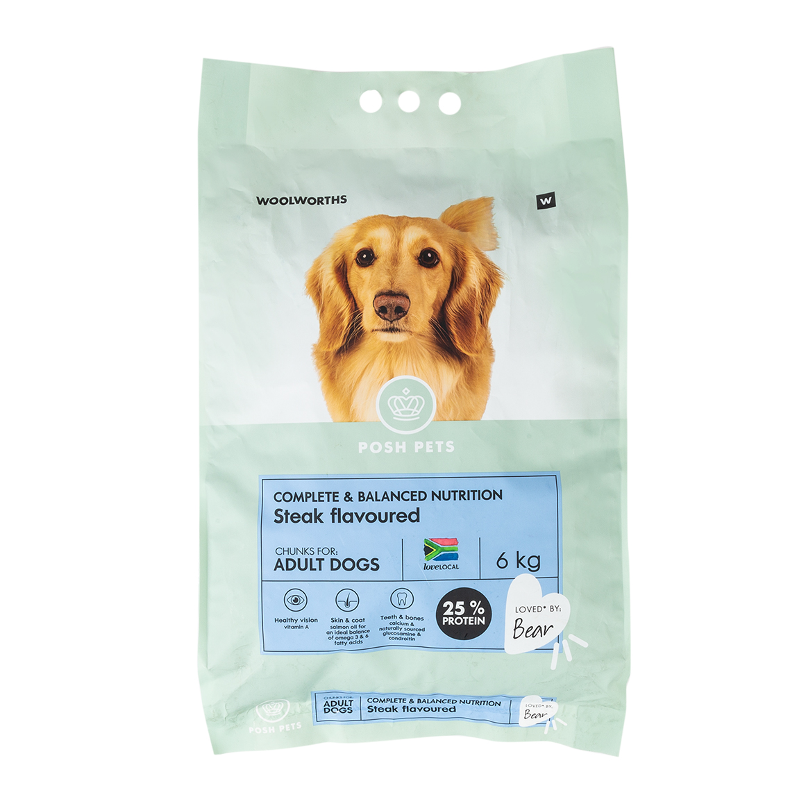 Posh Pets Complete and Balanced Meal with Steak Adult Dog Food 6 kg