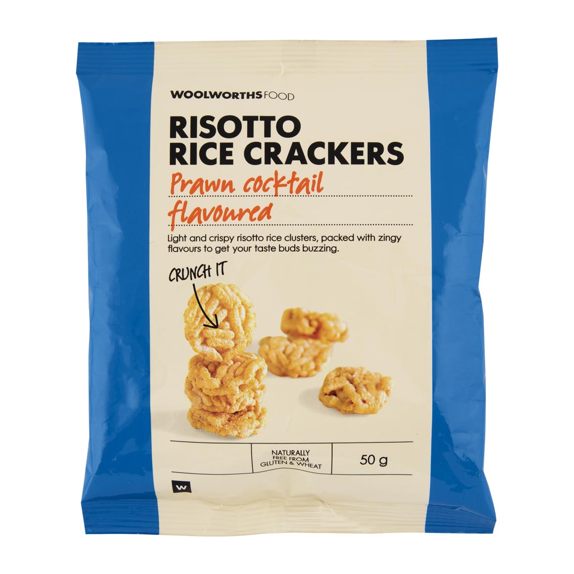 Woolworths Risotto Rice Prawn Cocktail Flavoured Risotto Rice Crackers 50 g | Woolworths.co.za
