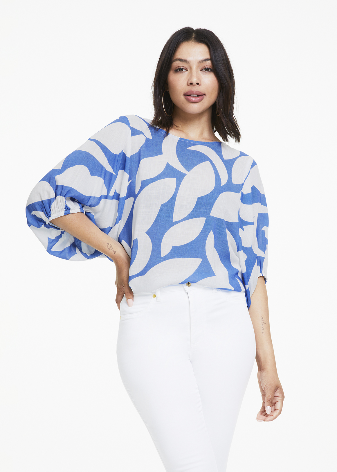 Print Balloon Sleeve Blouse | Woolworths.co.za