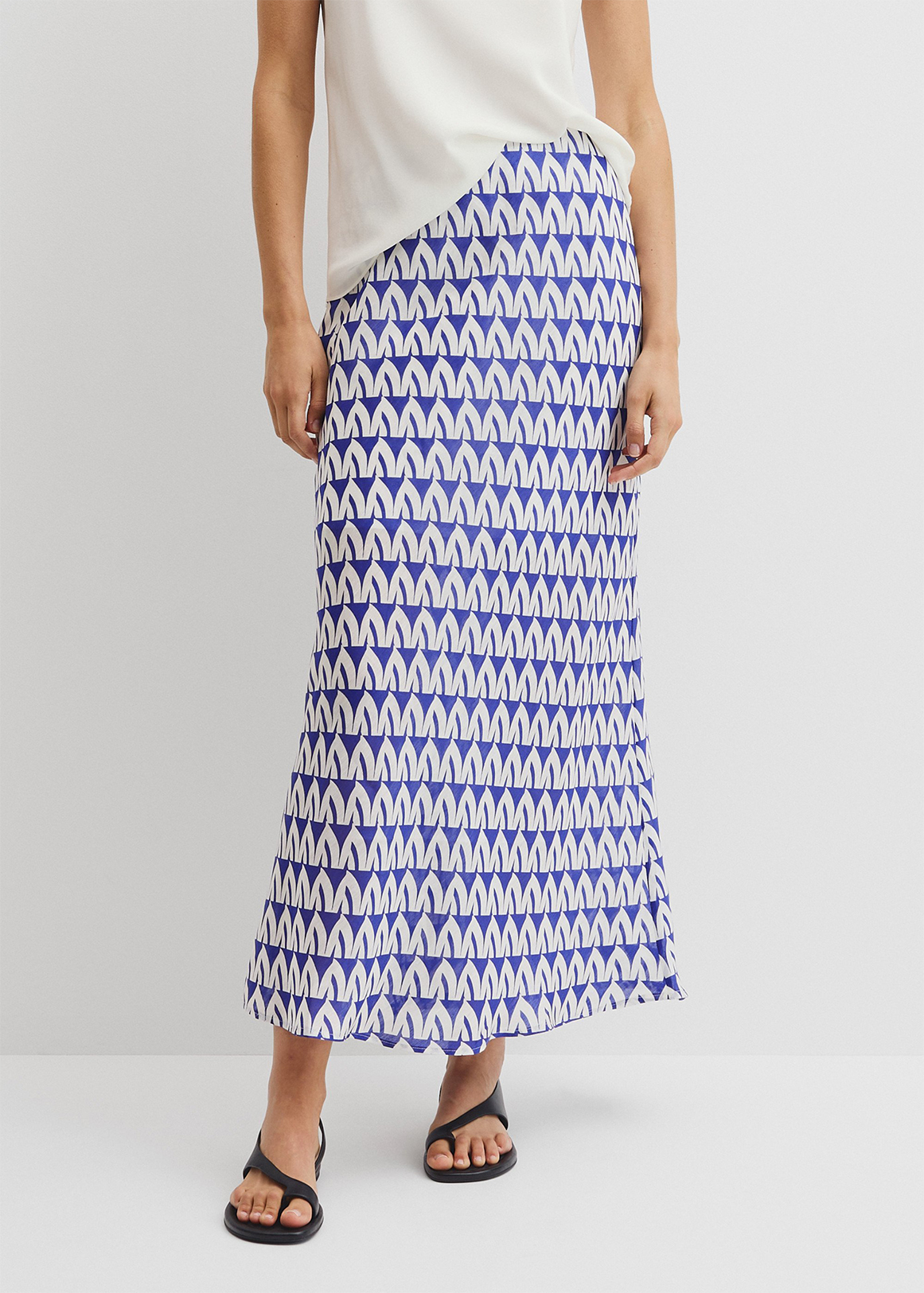 Print Bias Skirt