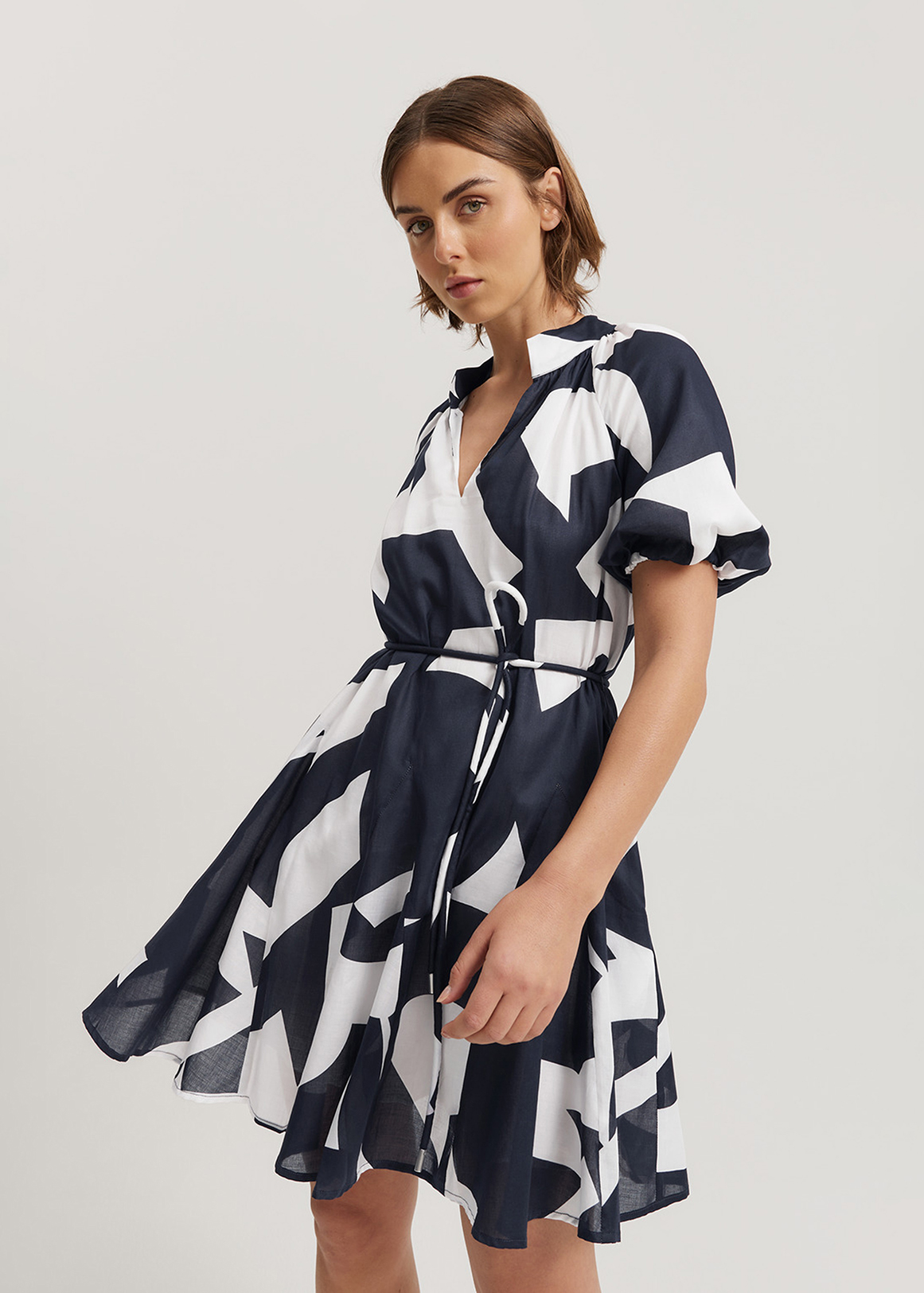 Print Blouson Sleeve Dress | Woolworths.co.za