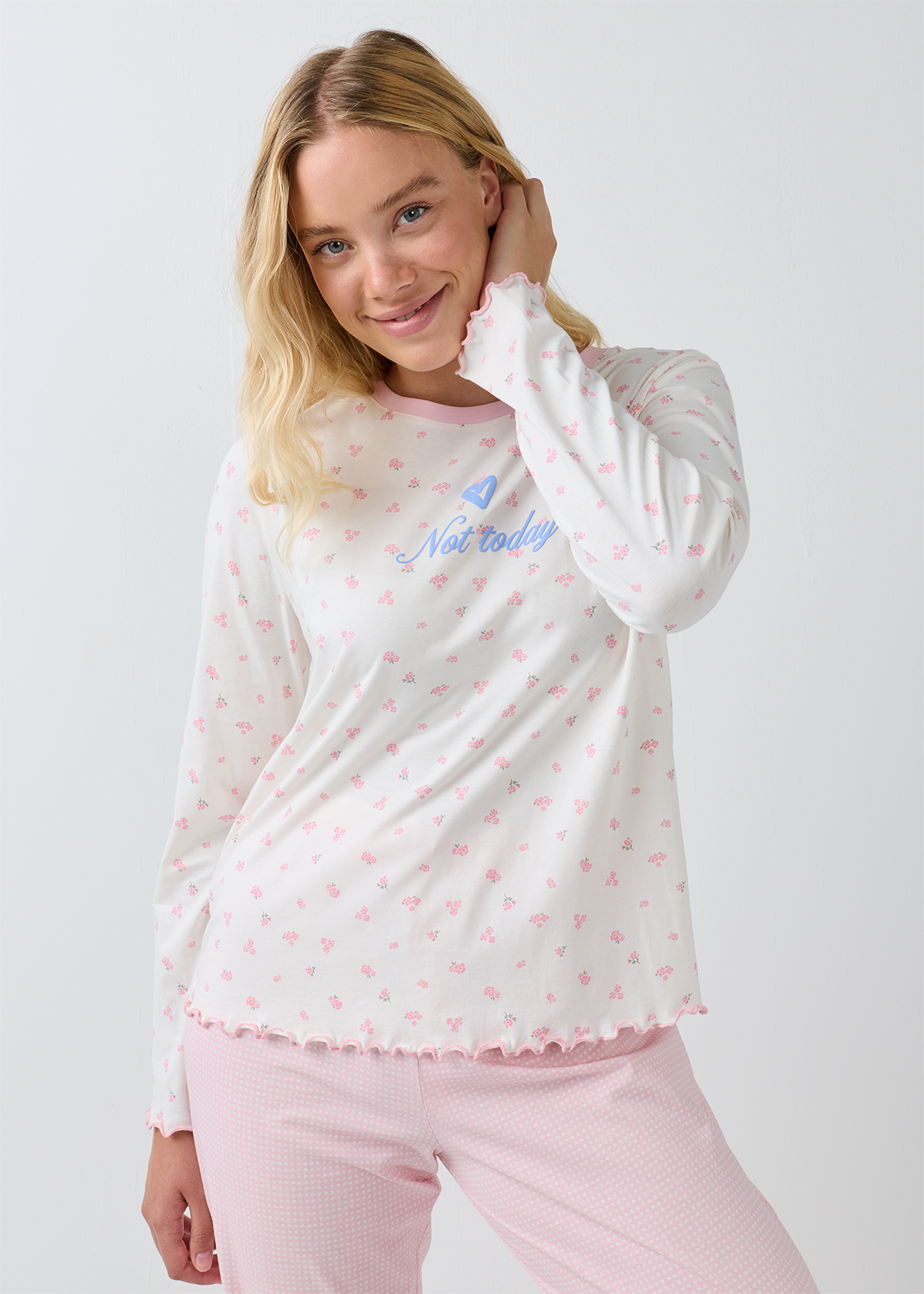 Print Cotton Pyjama Top