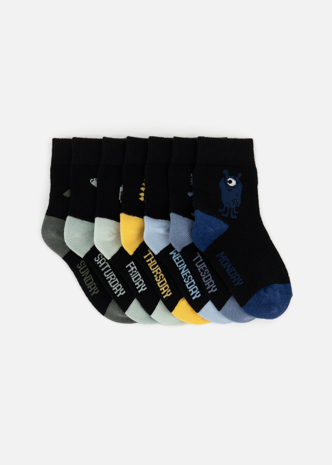 Print Cotton Rich Anklets 7 Pack