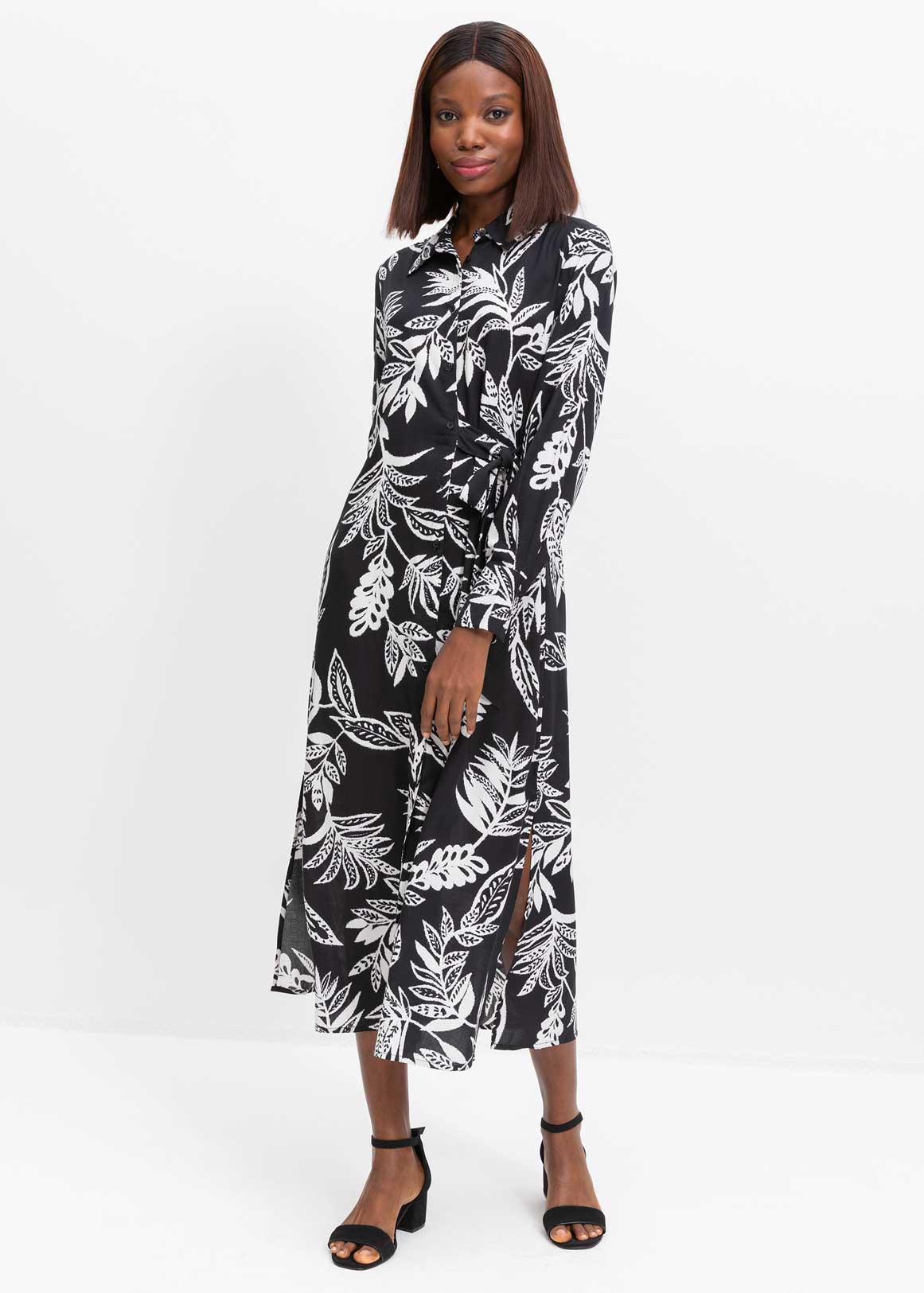 Print Side Tie Maxi Shirt Dress | Woolworths.co.za