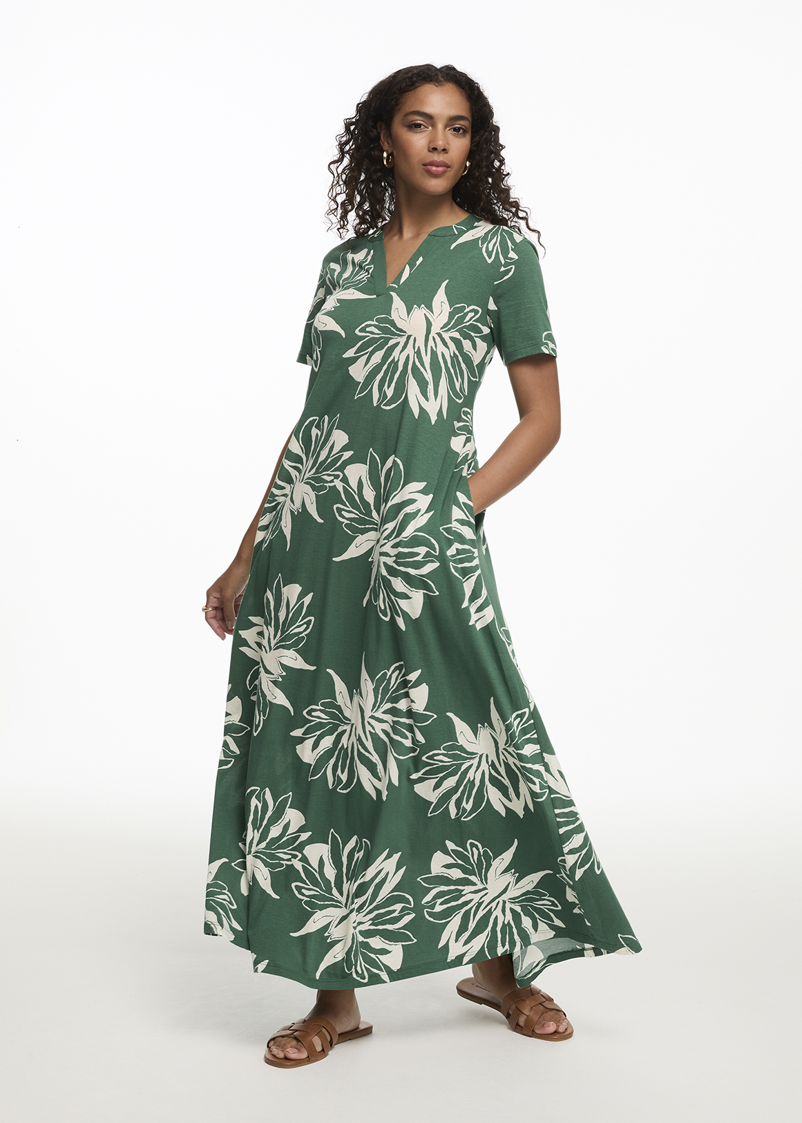 Print Split Mandarin Maxi Dress Woolworths co za Print Split Mandarin Maxi Dress Woolworths co za